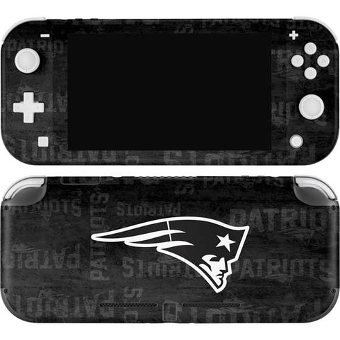 NFL New England Patriots Black & White Nintendo Switch Lite Skin